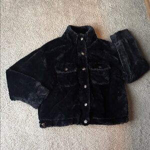 Cozy Black SO Woman’s Teddy Jacket